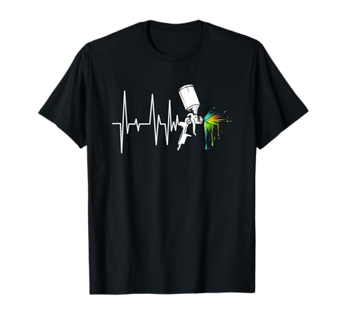 Lackierer & Autolackierer Herzschlag Heart Rate Geschenk T-Shirt