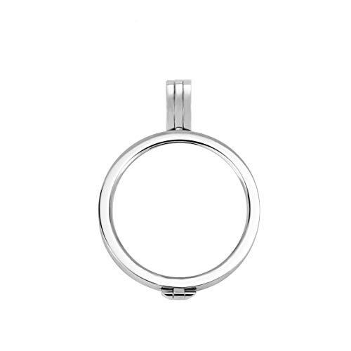 Quiges 925 Silber Auswechselbarer Coin Anhänger Münzfassung 33mm