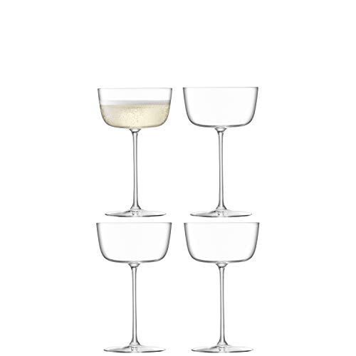 LSA Borough Cocktailschale, Glas, Clear, 4 Stück (1er Pack), 4