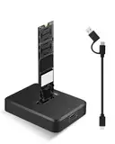 Dockingstationen für Festplatten - Dual-Protokoll-Dockingstation M.2 NVME 10Gbps | SATA 5Gbps, USB 3.1 Gen2 Anschluss für M-Key | B+M Key, Festplatten Dockingstation für 2230 2242 2260 2280 SSD