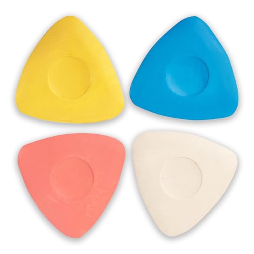 Jinpojun 4 Stück Schneiderkreide, 4 Farben Schneiderkreidestift, Nähkreide Stoffkreide, Stoff Marker Stift zum Markieren Von Diversen Stoffen, Ledern und Handwerk