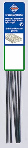 Pebaro 131-0 Laubsägeblätter für Holz, extra Qualität, 12 Stück, Länge 130 mm, Basteln mit der Laubsäge, gehärtet, passend für alle Pebaro Laubsägen