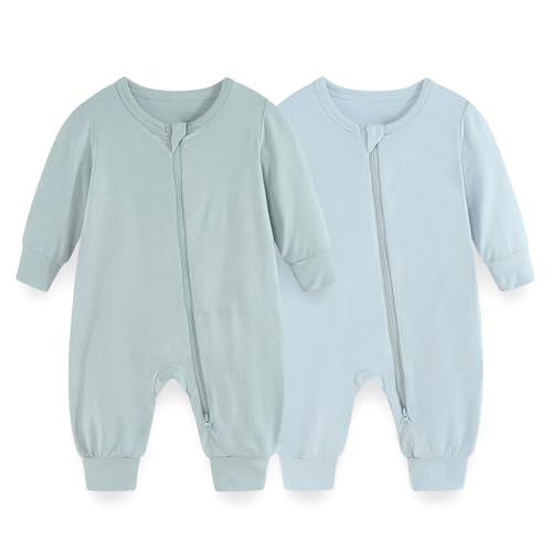 JELYLOVE Unisex Langarm Baby Jungen Mädchen Spieler 0-24 Monate 95% Rayon aus Bambus 5% Elasthan Neugeborene Bekleidung