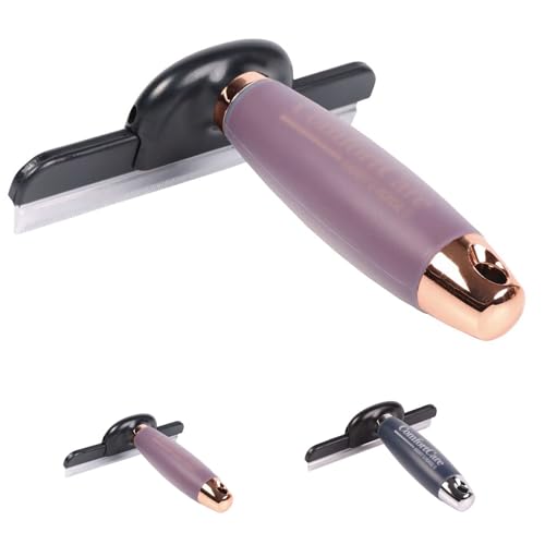 netproshop Enthaarungskamm XL ComfortCare Mauserkamm mit Gelgriff, Farbe:Bordeaux
