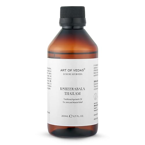 Ksheerabala Thailam 200ML – Traditionelles Ayurvedisches Öl für Körper- und Fußmassage – Tiefenentspannung, Schmerzlinderung, Hautpflege – Art of Vedas Ayurvedisches Massageöl - Ayurveda Massage Oil