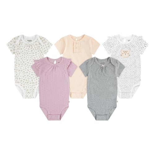 Huggies Little Hugs Baby Girls Huggies Bodies Everyday (5-Pack) Toddler Underwear Set, PINK/Grey/BEIGE, 12 Months (5er Pack)