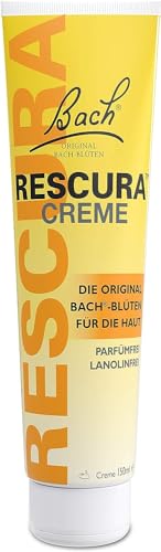 Original Bach RESCURA Creme: (ehemals Rescue) Bachblüten-Mischung + Crab Apple, Feuchtigkeitspflege Hände, Haut und Gesicht, 150g
