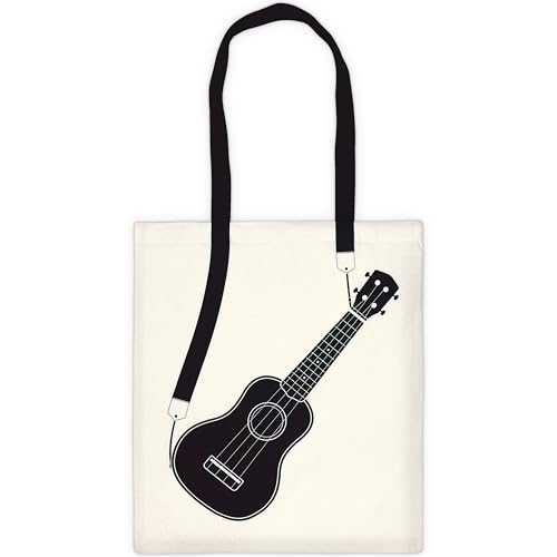 Gitarren Jutebeutel niedliche Tasche mit Ukulele Motiv, lustiges Geschenk, Gitarren Geschenke, Musik Geschenk, Musiktasche, Geschenk Musiklehrerin, Notentasche für Musiker, Abschiedsgeschenk, witzig