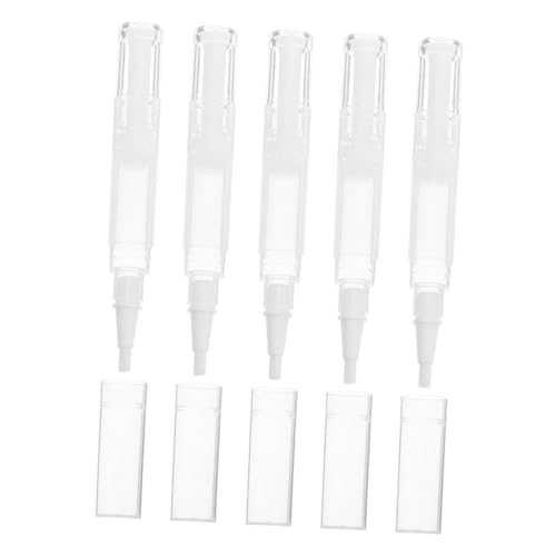 TEMPNAP 5 Stück Nagellackstift Ätherische Öle Lipgloss Lippenöl Flaschen Nagelhautöl Pinsel Make Up Pinsel Nagel Nährstoffstift Fußnagelöl Stift Mascara Behälter