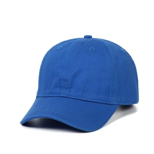 20 Farbe Snapback Cap Junge Mädchen Baseballcap 100% Baumwolle Kappe Einfarbig Sonnenschutz Sonnenhut Outdoor Basecap Einstellbar Baseballkappe Kinder (DE/NL/SE/PL, Numerisch, 47, 54, Blau 1)