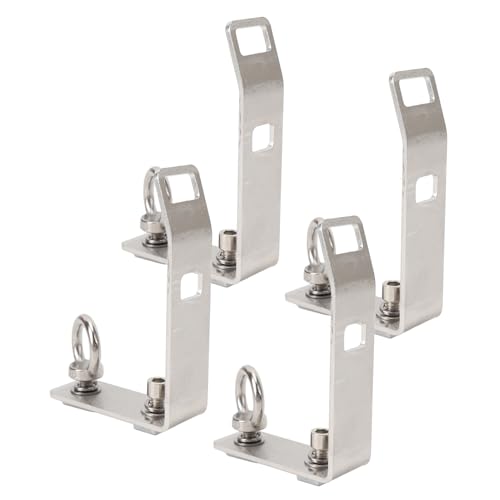 Yctze 4 Stück Laststopper für Dachträger, 304 Edelstahl, Leiter-Laststopper, Gleiten in T-Schlitze, Querstangenhalterung für Leiter, Brennholz, Ski, Kajak