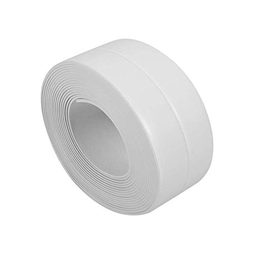 Wand Dichtband Fugenband für Spule Bad Küche Waschbecken Badewanne - selbstklebendes schimmelfestes Versiegelungsmittel aus PVC Weiß (38mm*3.2M)