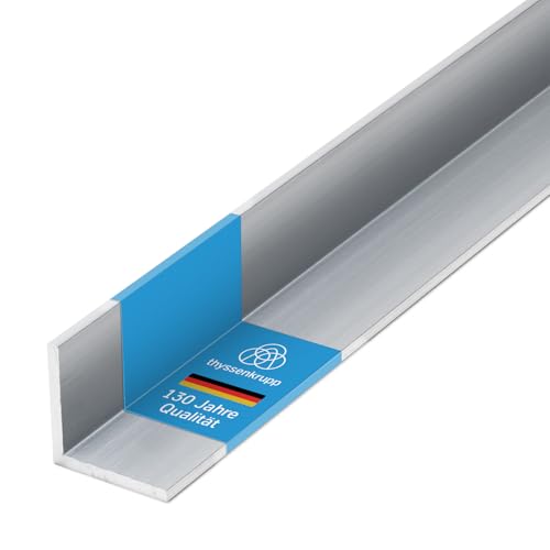 thyssenkrupp Winkelprofil Aluminium 10 x 10 x 2 mm in 2450 mm Länge | Aluwinkel Winkel L-Profil Aluprofil | EN AW-6060