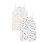 Petit Bateau Mädchen A0D32 Hosenträgerhemden, Variante 1, 3 Jahre (2er Pack)