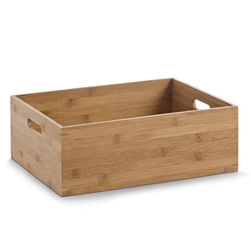 Zeller 13341 Aufbewahrungskiste, Bambus, ca. 40x30x14 cm