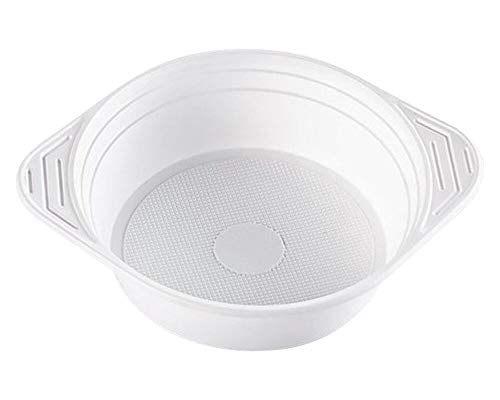 COMOYA 1-PACK Suppenterrine Suppenteller 500ml, PP, 8g, Mikrowellenfest, Weiß, 200 Stück