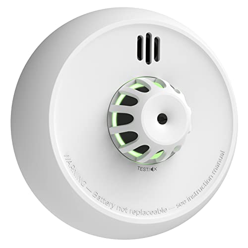 X-Sense funkvernetzter Hitzemelder mit versiegelter 10-Jahres-Batterie und einfacher Installation, Wärmemelder kompatibel mit Basisstation, XH02-M, 1-Pack
