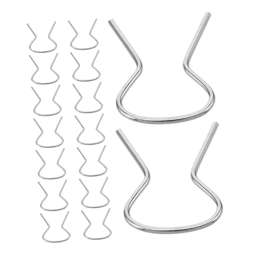 Ciieeo 100 Stück Tür des Tür des Lifters Fenstergriff Kurbelhalterclip Haken Edelstahlclip Türfenstergriff Stützclips Fensterhandle -Retainer -Clip -Sortiment Fenstergriffclip Grau