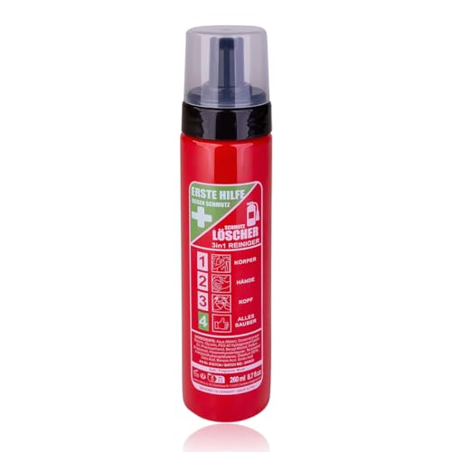 Accentra 3 in 1 Duschgel & Shampoo SCHMUTZLÖSCHER in Flasche in Feuerlöscher-Optik, 260ml "Löschschaum" für Körper, Hände und Haare im Feuerwehr-Design