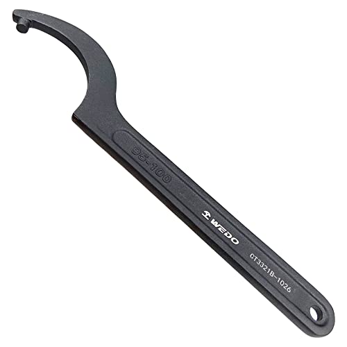 WEDO C Hakenschlüssel Spannzangenfutter,C Hakenschlüssel,40 Chromstahl,45-50mm,Länge 207mm,C-FöRmiger SchraubenschlüSsel,Nutmutternschlüssel,zum Anziehen oder Lösen von Nuss,DIN 1810
