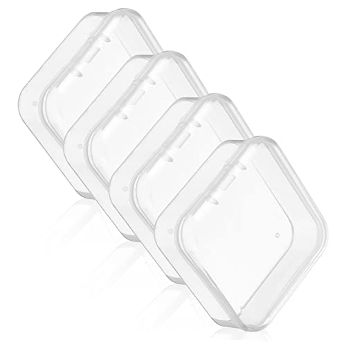 Tofficu 4 Stücke Boxen Kasten aufbewahrungsdose Storage Boxes kleine Behälter durchsichtiger Behälter mit Deckel Ohrhörer Ohrstöpsel Kisten organisieren durchsichtiger Vorratsbehälter Mini