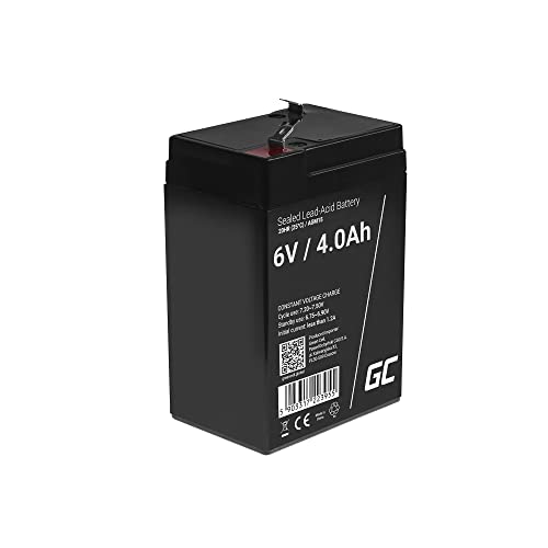 Green Cell® AGM 6V 4Ah Akku Vlies Batterie VRLA Blei Batterie Bleiakku Ersatzakku Akkubatterie Versorgungsbatterie Zyklenfest Wartungsfrei für Elektro Spielzeug Alarm Notstrom USV UPS