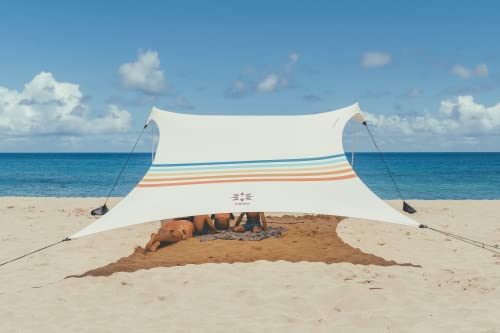 Neso Tents Grande Strandzelt, 2,1 m hoch, 2,7 x 2,7 m, verstärkte Ecken und Kühltasche (Regenbogen)