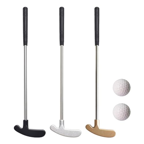 Golf-Putter aus Zinklegierung – Schaft-Putter aus Edelstahl, Miniatur-Golf-Putter | Golf-Putter, Golfschläger, Edelstahlschaft, Griff, 2-Wege-Putter, rostfrei, Minigolf für Wohnzimmer und Schlafzi