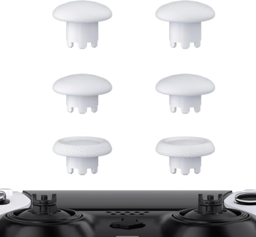 Thumbsticks-Kappen für Edge Controller, Austauschbare Thumbstick-Griffe Joystick-Kappen für Pro Elite Controller 6-in-1-Zubehör (White)