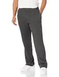 Amazon Essentials Herren Fleece-Jogginghose mit offenem Saum (erhältlich in Übergrößen), Dunkelgrau Meliert, L