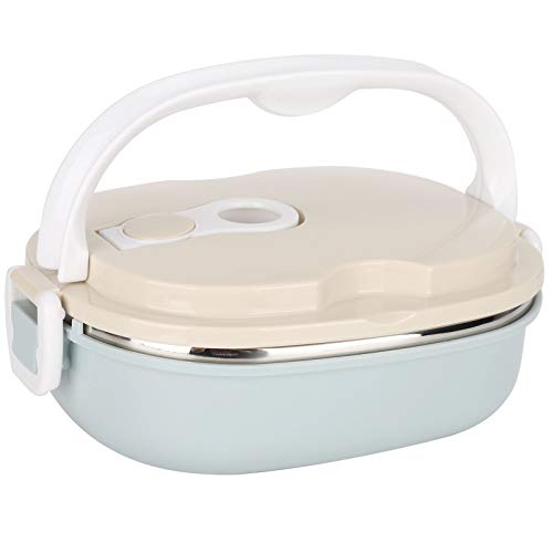 lyrlody Lunchbox aus Edelstahl -Box mit 1/2/3 Tragbarer Luftdichter Lunchbox mit Griff für Erwachsene und Kinder(1 Schichten)