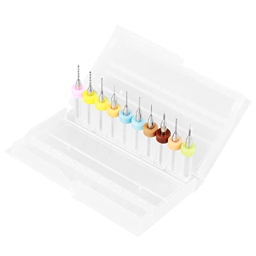 10pcs -PCB -Bohrer -Bits Eingestellt - Mikro -Wolfram -Carbid Langlebig Lötlochbohranlage mit Aufbewahrungsbox für die Reparatur und Prototypisierung der Elektronik