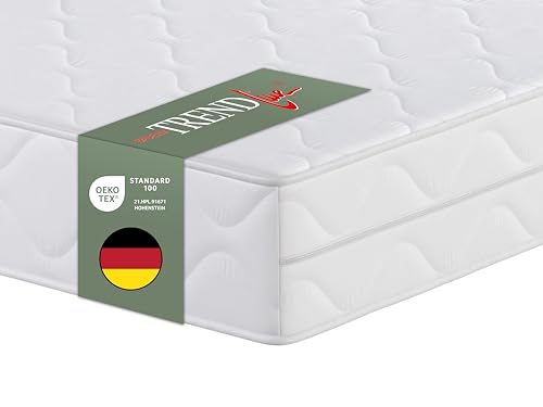 Badenia Trendline BT 100 Roll-Komfortmatratze, Härtegrad 3, 90 x 200 cm, weiß, Öko-Tex zertifiziert, produziert nach deutschem Qualitätsstandard
