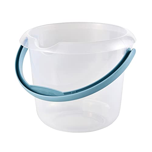 keeeper Eimer mit integrierter Mess-Skala und ergonomischem Griff, 5 l, Mika, Natur-Transparent