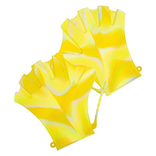 Happyyami Schwimmhandschuhe Hand Webbed 1 Paar Silikon-wasserhandschuhe Für Erwachsene Schwimmpaddel Starke Haftkraft Fitnesstraining Tauchbedarf Aus Weichem Silikon