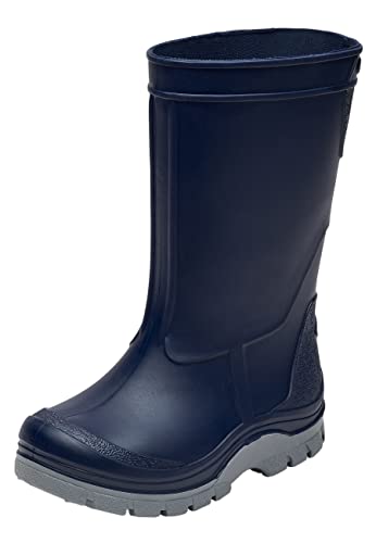 Realpaks Wasserdichte Kinder Gummistiefel SD 2/2 - Regenstiefel für Jungen und Mädchen - wasserdicht Dark blue_grey 33_34