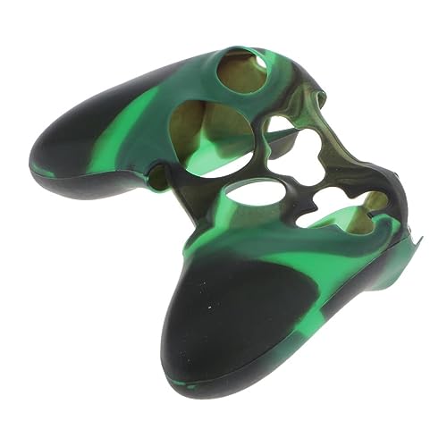Tiuimk Silikon-Schutzhülle für Xbox 360 Game Controller - Grünschwarz