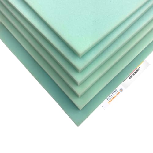 Generisch WEISSBACH Pur Schaumstoffplatte für Polster RG40 fest Matratze Verschiedene Größen Schaumstoff Zuschnitt Sitzkissen Polsterschaumstoff Schaumstoffkissen Schaumstoffmatte (70 x 50 x 2 cm)