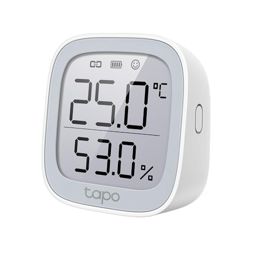 TP-Link Tapo T315 Smart Home Temperatur und Luftfeuchtigkeitsmesser,digitales Thermo-Hygrometer Innen, Raumthermometer mit 2.7'' E-Ink Display, Hochpräzisionssensor, Hub erforderlich