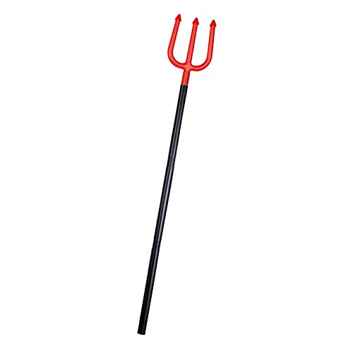 112cm Devil Gabel Abnehmbarer Plastik Tonhöhe Gabel Teufel Dreizack Schwarz Rot Halloween Requisit Waffe Horror Kostüm Verkleidung Zubehör Damen Herren