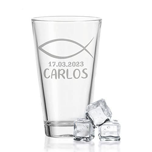 Leonardo Wasserglas mit Gravur - zur Konfirmation - Personalisiert mit Namen & Datum - Geschenk zur Konfirmation für Mädchen & Jungen - Geschenkidee für Firmung, Jugendweihe & Kommunion