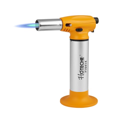 Hoteche Lötbrenner Gasbrenner Aluminium 130x75x170MM geeignet für Metallheizung einfache Rohrschweißarbeiten Lötlampe und Küche Flambierbrenner für Backen und Haarentfernung(Butan nicht Inbegriffen)