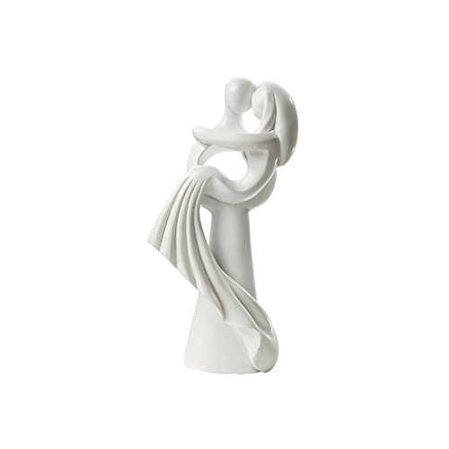 Brautpaar: Hochzeitspaar, 10 cm, weiß, moderner Stil, Polyresin