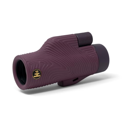 Nocs Provisions Field Tube 10x32 Wasserdichtes Monokular, 10X Vergrößerung Teleskop, Bak4 Prisma, Breites Sichtfeld für Vogelbeobachtung, Rucksackreisen & Wildtierbeobachtung - Oxblood Maroon