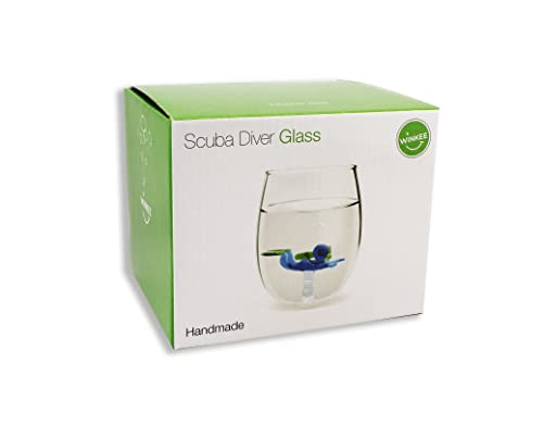 Winkee - Handgemachtes Taucher Glas I Kristall-Trinkglas I Dessertglas mit Glas-Taucher I Hochwertige Gläser für alle Anlässe