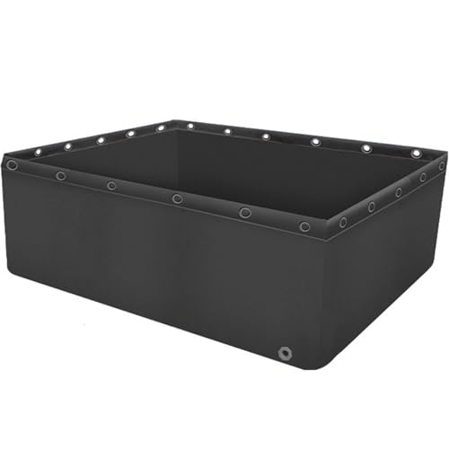Faltbarer Fischteich aus PVC-Segeltuch mit Ablassventil – Aufstellbecken für Aquarien zur Koi-Zucht, Gartenbewässerung und Wasserspeicherung – Robuster Fischteich für den Außenbereich