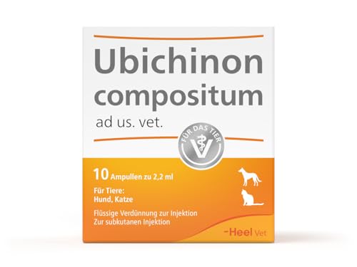 Ubichinon compositum ad us. vet. 10 Ampullen. Bestandteil der SUC-Kombination | Natürliches Tierarzneimittel für Hunde und Katzen | Made in Germany