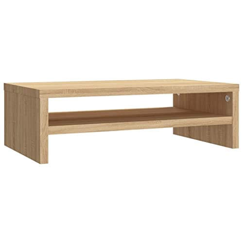 QJBSAVVA Computertisch Tv Bank HiFi Rack Kleiner Schrank - Monitorständer Sonoma-Eiche 42x24x13 cm Holzwerkstoff für Wohnräume Büro Gästezimmer Versammlungsraum