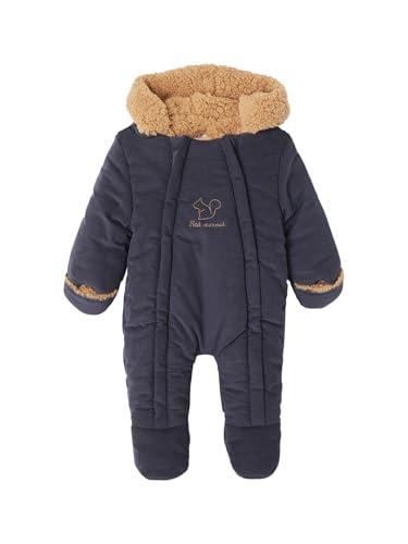 VERTBAUDET Baby Winter-Overall, Cord mit Teddyfleece-Futter und Recycling-Wattierung marine 74