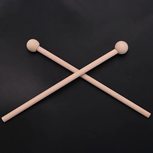 Reapyyt 2 Paar Holzhammer Percussion Sticks fuer Uhren, Xylophone, Holzschnitte, Garillon und Glocken